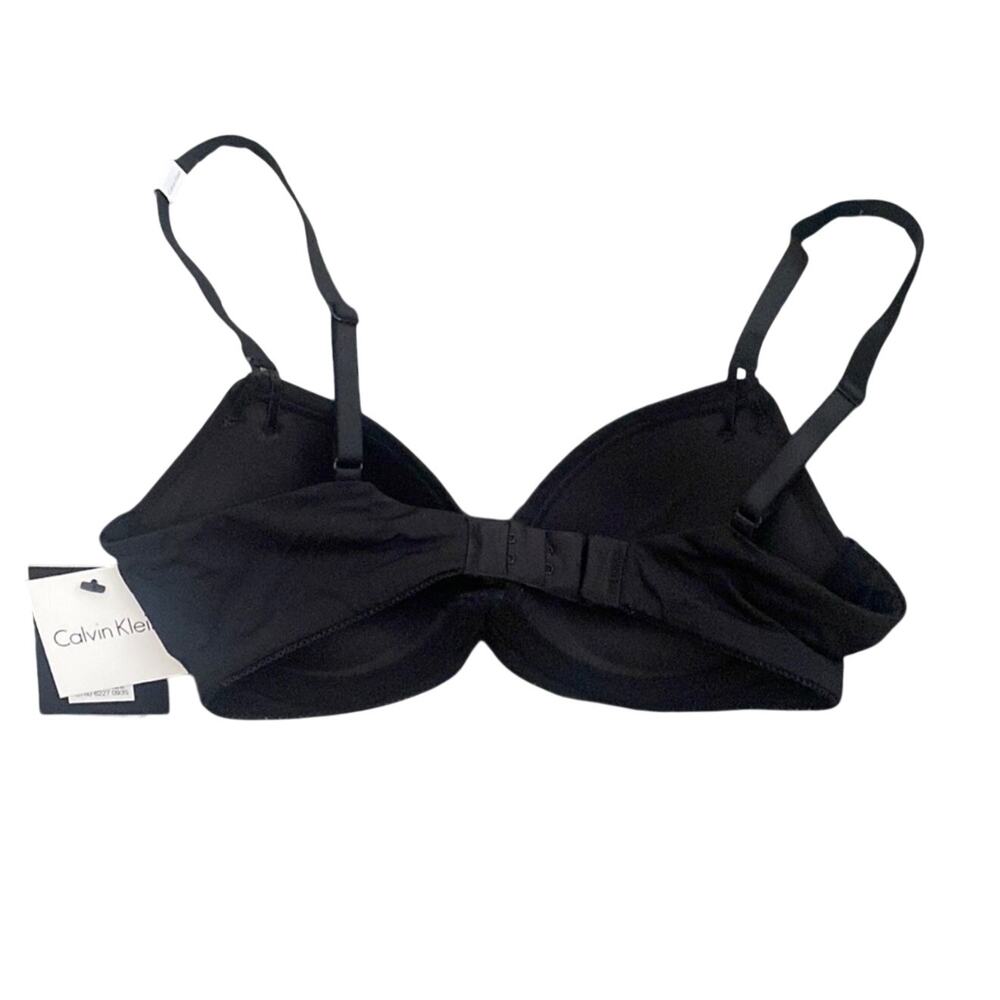 Calvin Klein Seductive Comfort Customized Lift Underwire Bra in Black, Size 30C - Picture 3 of 4